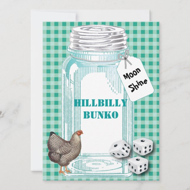 Bunko - Land Stil eller Hillbilly Stil Inbjudningar (Framsida)