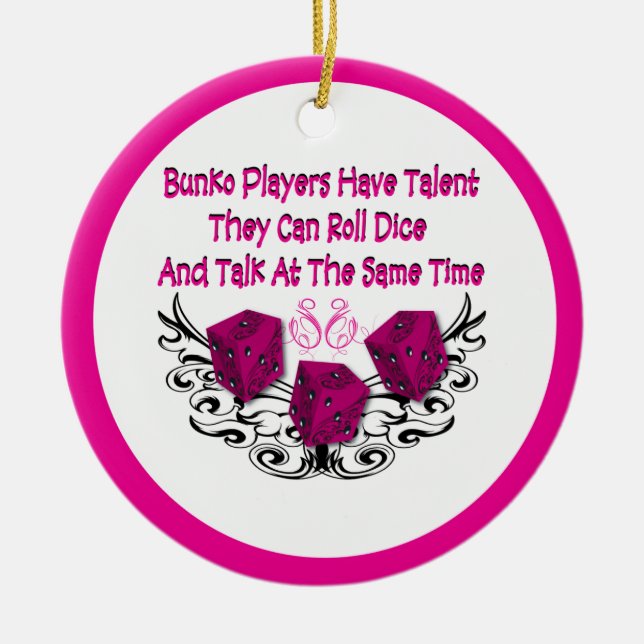 Bunkospelare har talangprydnaden julgransprydnad keramik (Framsidan)