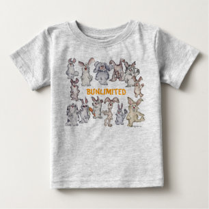 Bunlimited Tecknad Rabbits Funny Baby Tee Shirt