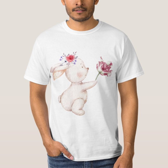 Bunnie Ge Flowers T-Shirt (Framsida)