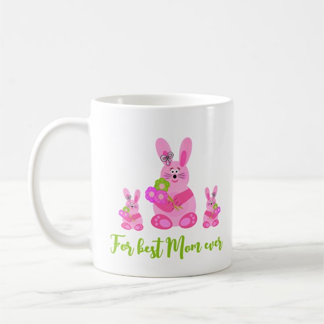 Bunnier med blommor kaffemugg (Vänster)