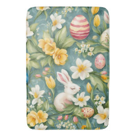 Bunnier, Vår blommor och Påskägg. Färgning Badrumsmatta