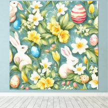 Bunnier, Vår blommor och Påskägg. Färgning