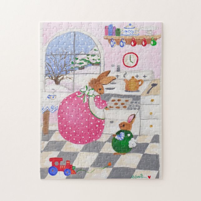 bunnies bakverk för kakor pussel (Vertikal)