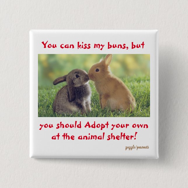 Bunnies behöver också kärlek! Knapp (Framsida)
