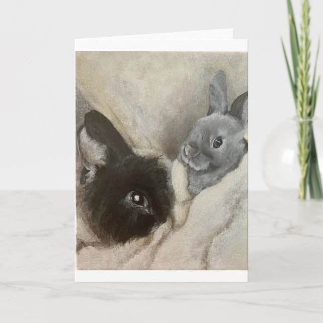 Bunnies Blank Greeting Card Kort (Framsida)