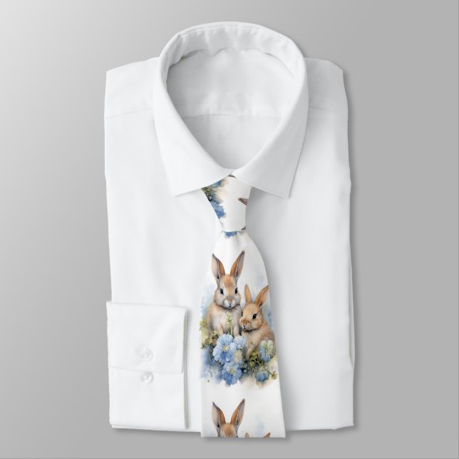 Bunnies Bunny Flower Rabbit Neck Tie Slips (Bunden)