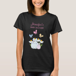 Bunnies, Butterflies & Daisys Baby Shower T Shirt