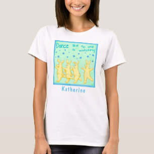 Bunnies dansar som ingen tittar på Gultens Grönt T Shirt