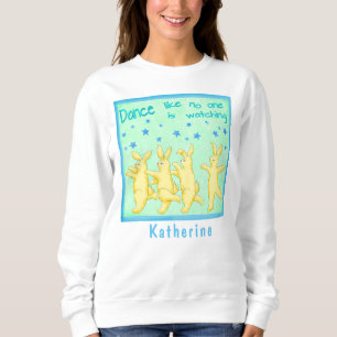 Bunnies dansar som ingen tittar på Gultens Grönt T Shirt