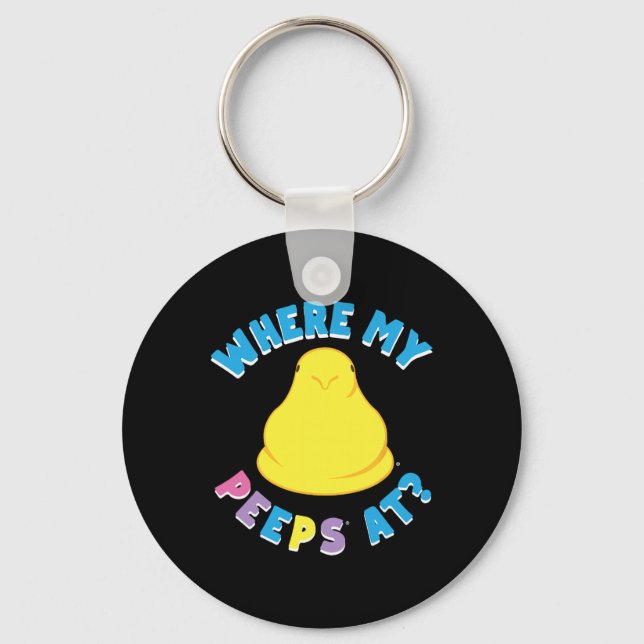 Bunnies Easter Where My Bunnies At Clic Chick  Nyckelring (Framsida)