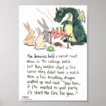 Bunnies hade en morotsrost - dikt poster