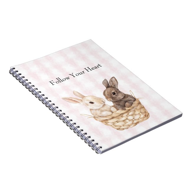 Bunnies i basket anteckningsbok (Högra Sidan)