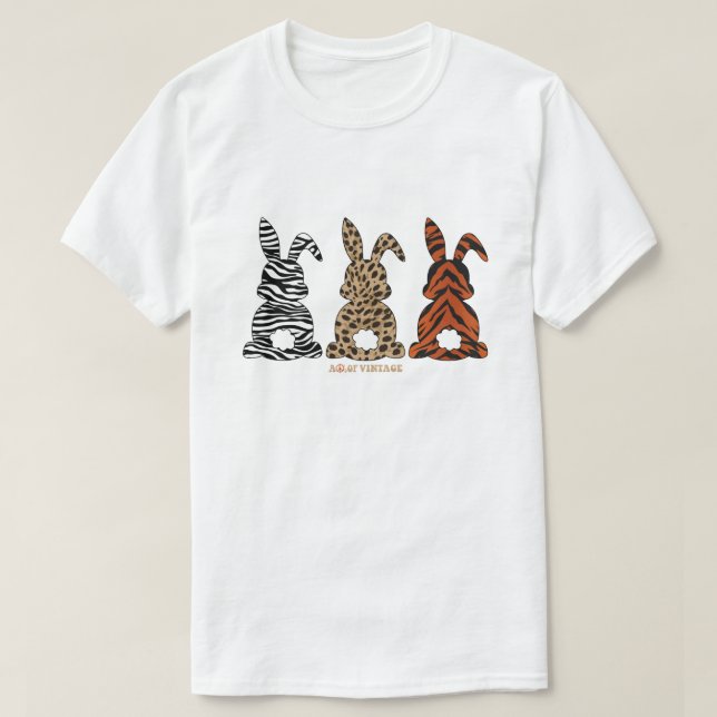Bunnies i djurtryckerier t shirt (Design framsida)