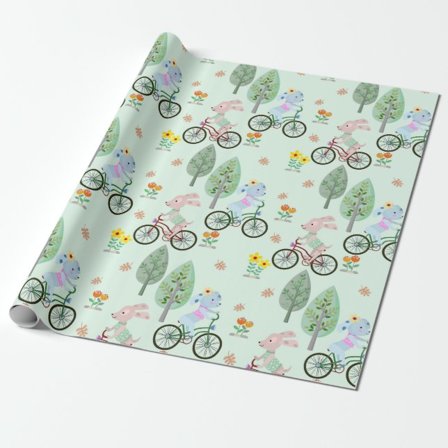 Bunnies i parken presentpapper (Utrullad)