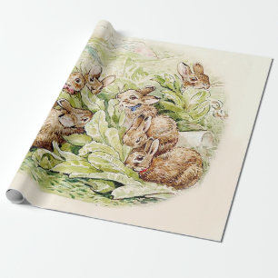 Bunnies in the Lettuce Patch by Beatrix Potter Presentpapper