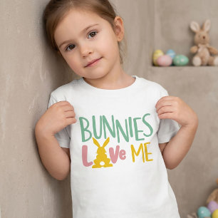Bunnies Kärlek Me Påsk T-Shirt för barn