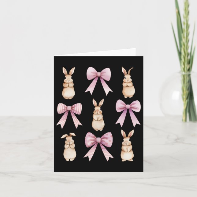 Bunnies och Bows Sticker Kort (Framsida)