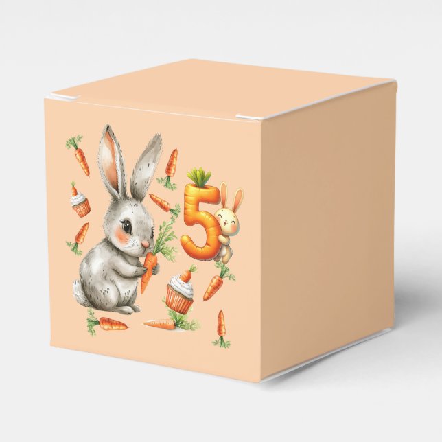 Bunnies och Carrots 5:e Födelsedagsfesten Presentaskar (Framsidan Sidan)