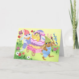 Bunnies och Chick Glad påsk Kort