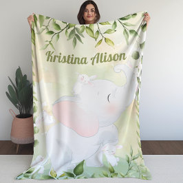 Bunnies och Elephant Kid's Blanket Fleecefilt