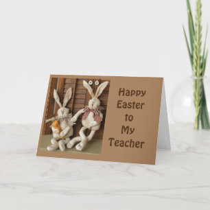 BUNNIES SÄGER "GLAD PÅSK" LÄRARE! KORT