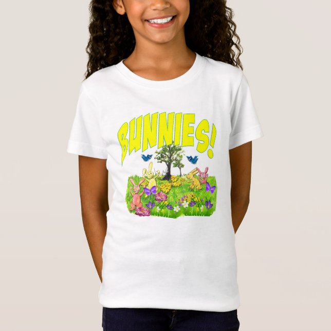 Bunnies! T Shirt (Framsida)