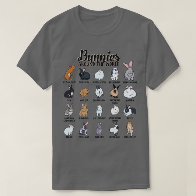 Bunnies värld runt Rabbit Raser T Shirt (Design framsida)