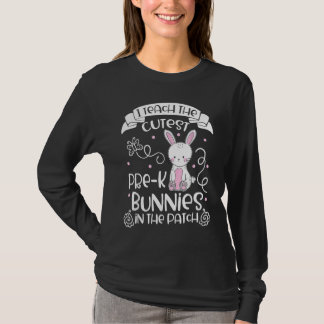 Bunnies  Women Pre K Teacher  Easter Day T Shirt