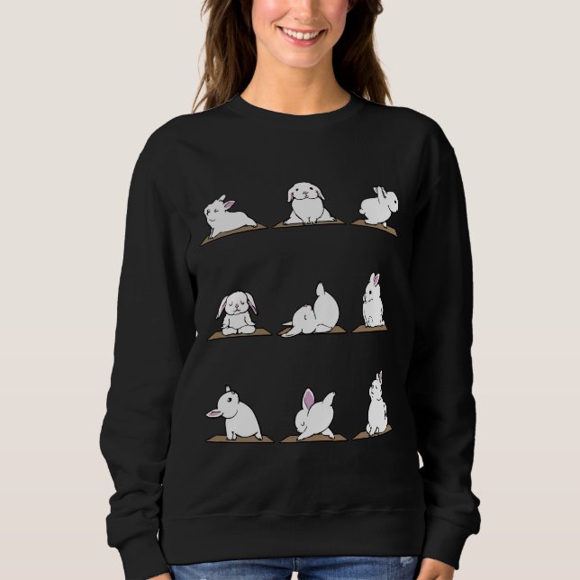 Bunnies Yoga Yoga T Shirt (Framsida)
