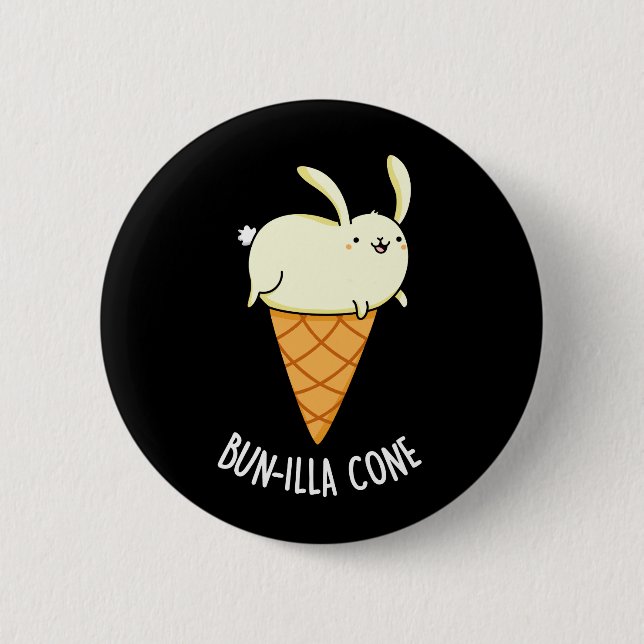 Bunnilla Cone Funny Bunny Vanilla Mörk BG Knapp (Framsida)