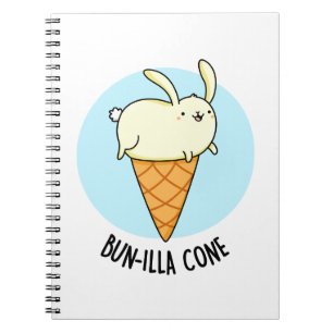 Bunnilla-kon rolig kanin Vanilj Glass Puns Anteckningsbok