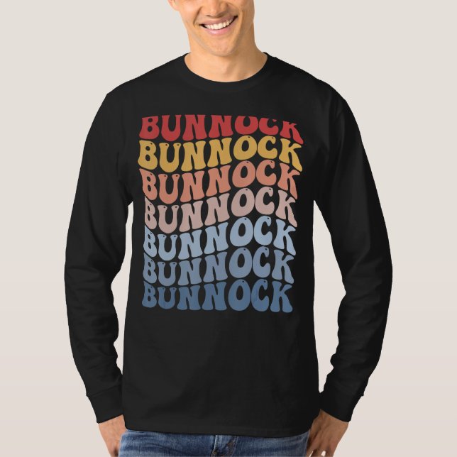 Bunnock Groovy Retro Sports T Shirt (Framsida)