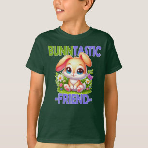 Bunntastisk Friend pun. Cute Bunny Rabbit tecknad T Shirt