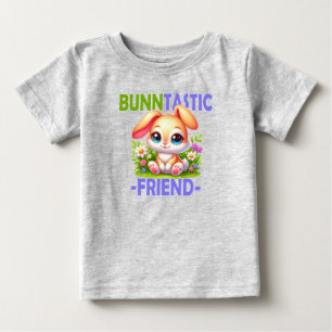 Bunntastisk Friend pun. Cute Bunny Rabbit tecknad T Shirt