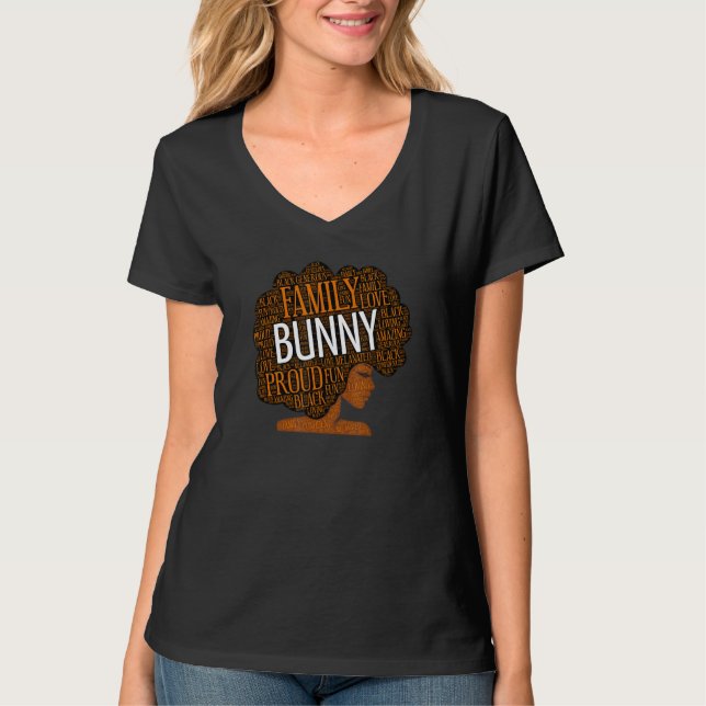 Bunny African American Grandmother Nickname T Shirt (Framsida)