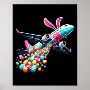 Bunny Airlines Påskägg Manar Kids Boys Påsk Ai Poster