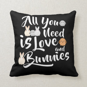 bunny Älskare, allt du behöver är Kärlek och B Kudde