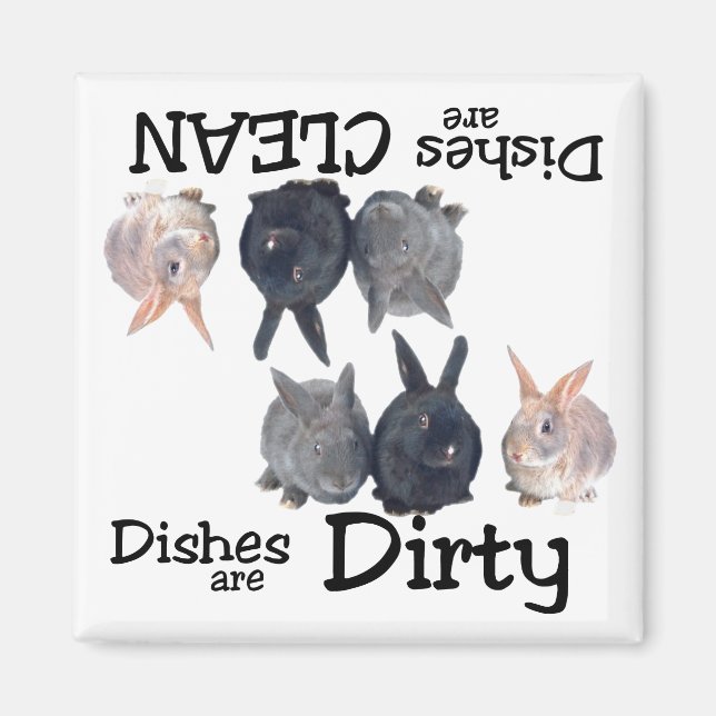 Bunny Älskare Dishwasher Magnet (Framsidan)