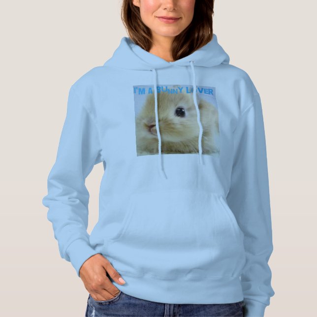 Bunny Älskare Hoodie T Shirt (Framsida)
