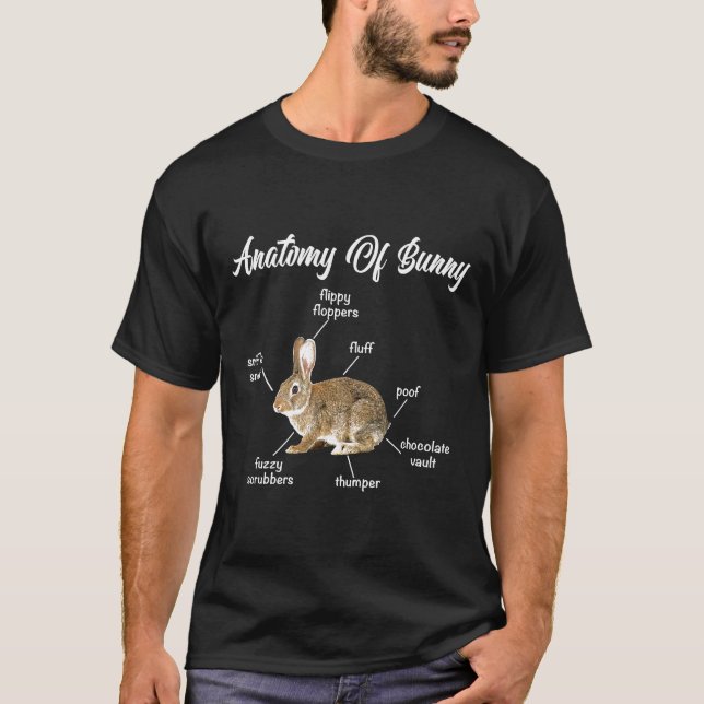 Bunny Anatomy Rabbit Älskare Bunny Mamma Funny Bun T Shirt (Framsida)