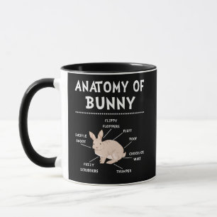 Bunny Anatomy Rabbit Älskare Bunny Mamma Mugg