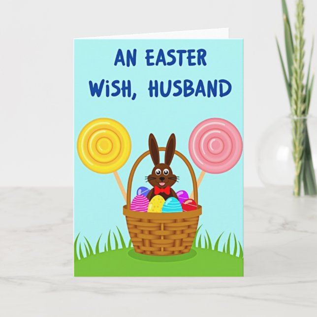 Bunny And Eggs Holiday Card Kort (Framsida)