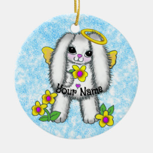 Bunny Angel Julgransprydnad Keramik
