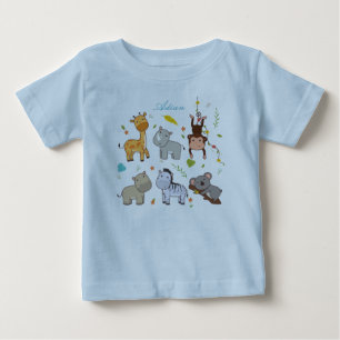 Bunny Animal Pojke Blue Jersey T-Shirt