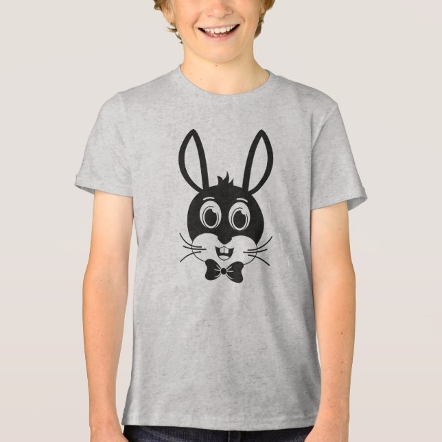 Bunny Ansikte Boy-32886 T Shirt (Framsida)