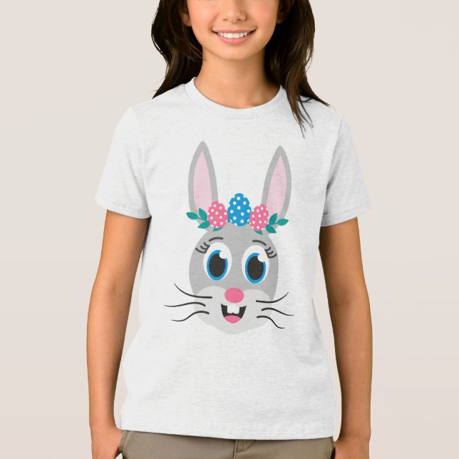 Bunny Ansikte Girl-32885 T Shirt (Framsida)