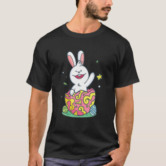 Bunny Ansikte Glad påsk-dagen för Boys Manar Kids  T Shirt