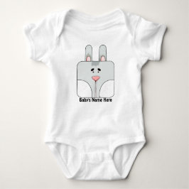 Bunny Ansikte i Grått Personlig Tee Shirt
