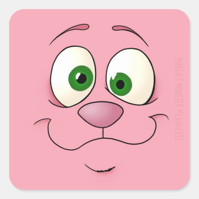 Bunny ansikte, klistermärke (Framsida)